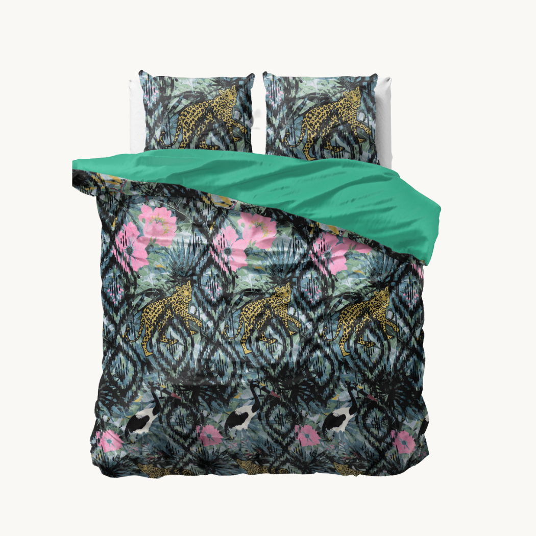 Dekbedovertrek met slopen - Velvet™ Botanical forest