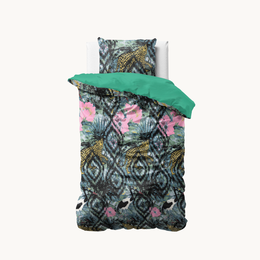 Dekbedovertrek met slopen - Velvet™ Botanical forest