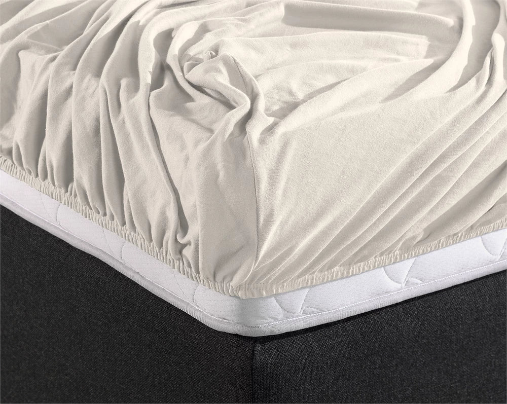 Matras Hoeslaken Dubbel Jersey Creme