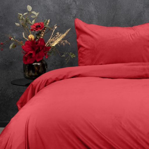 Dekbedovertrek set - Velvet Lava Red