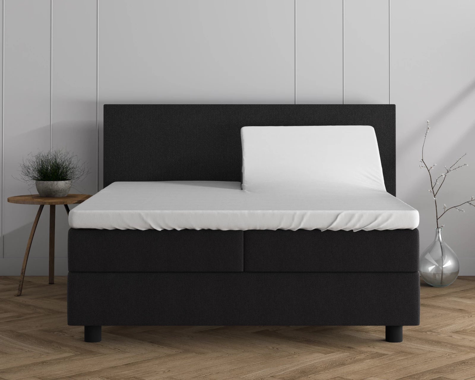 Dubbel Jersey Splittopper Hoeslaken Wit