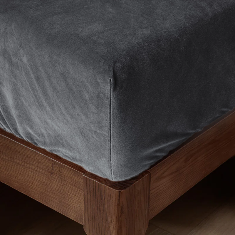 Matras Hoeslaken Velvet Antraciet