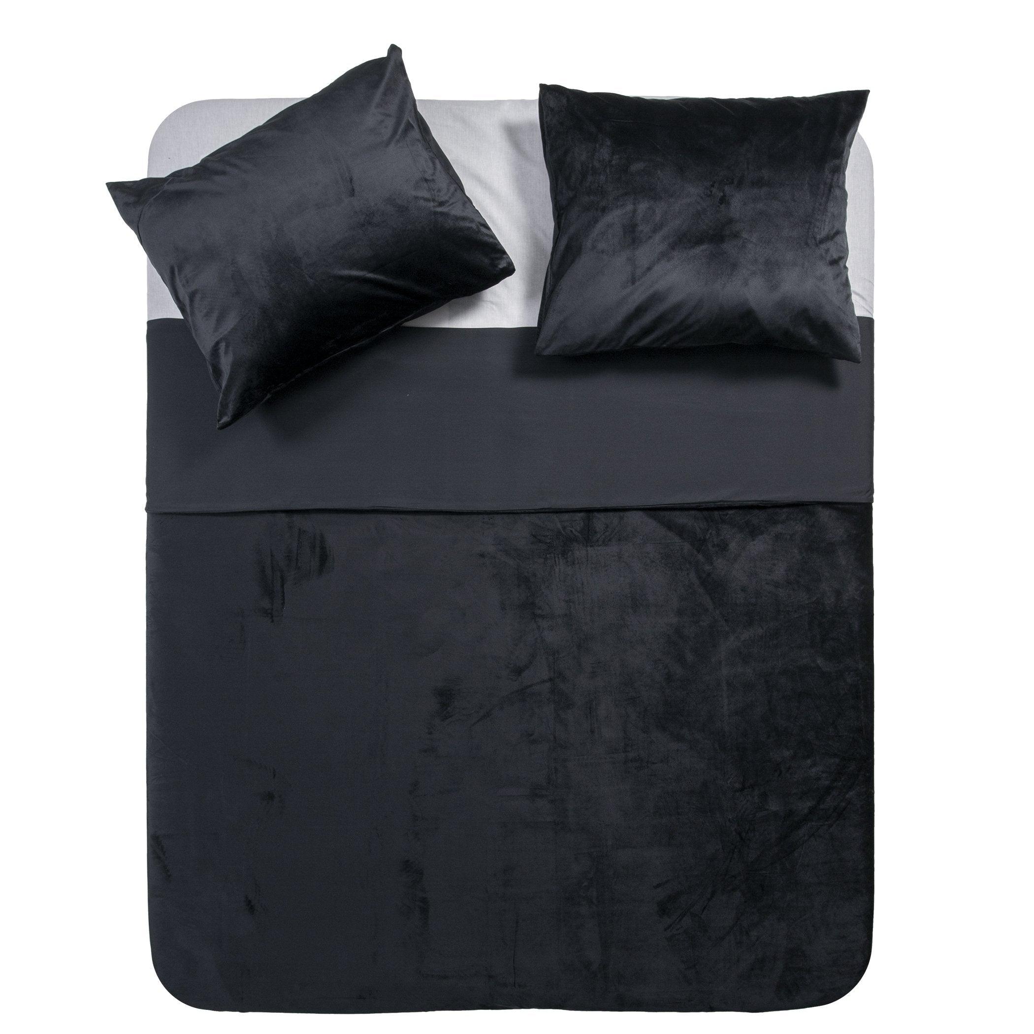 Dekbedovertrek met slopen - Velvet Zwart - Y-NOT | be different