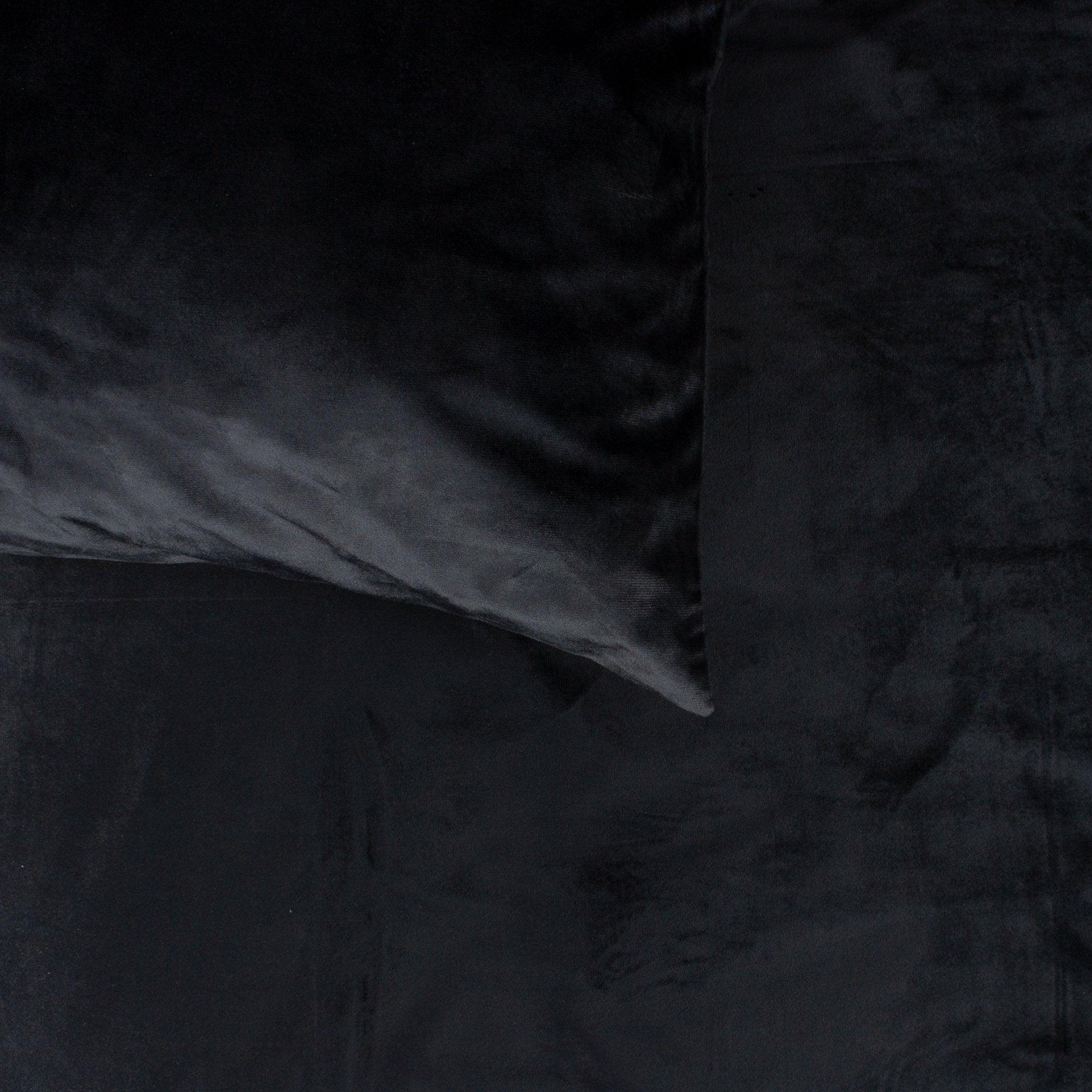 Dekbedovertrek met slopen - Velvet Zwart - Y-NOT | be different