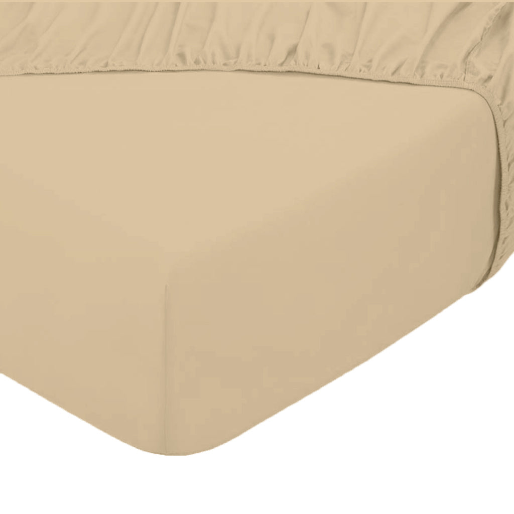 Dubbel Jersey Split Topper Hoeslaken - Zand
