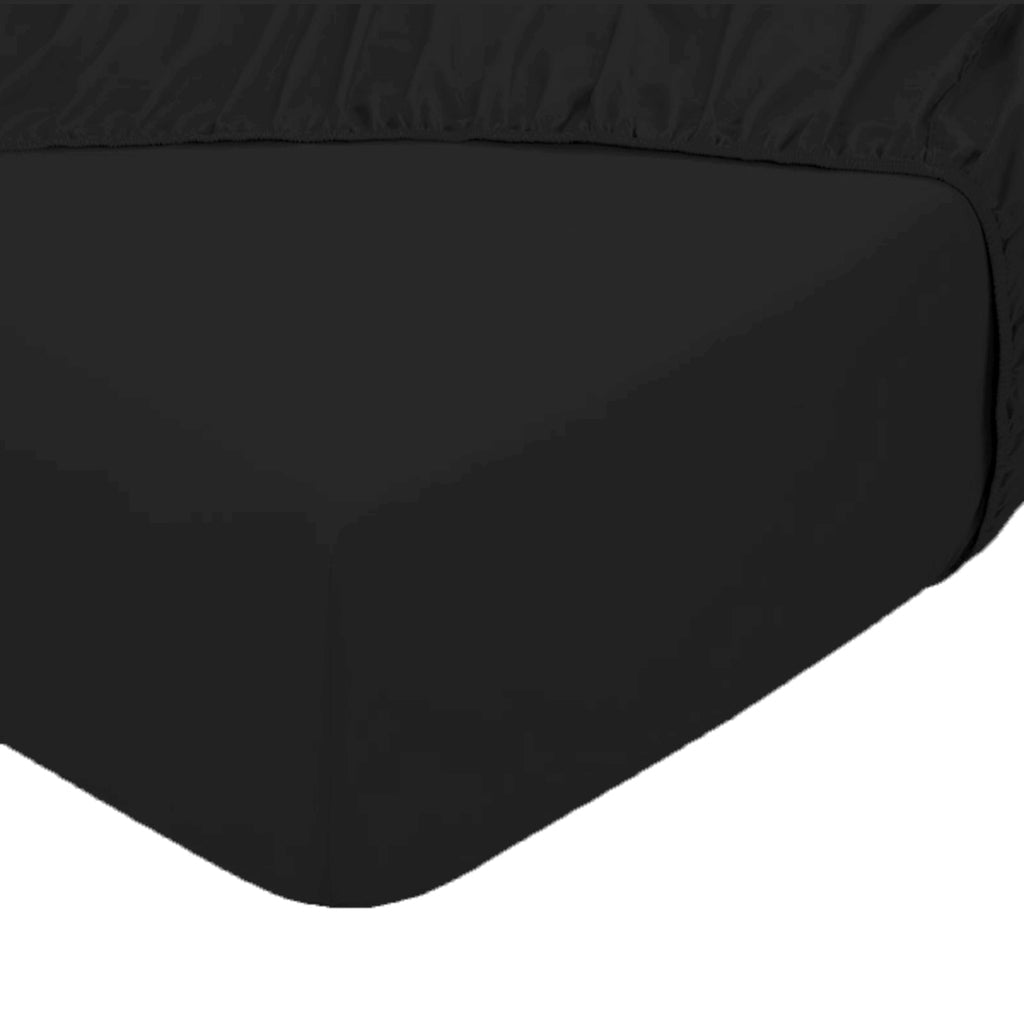 Dubbel Jersey Topper Hoeslaken - Zwart