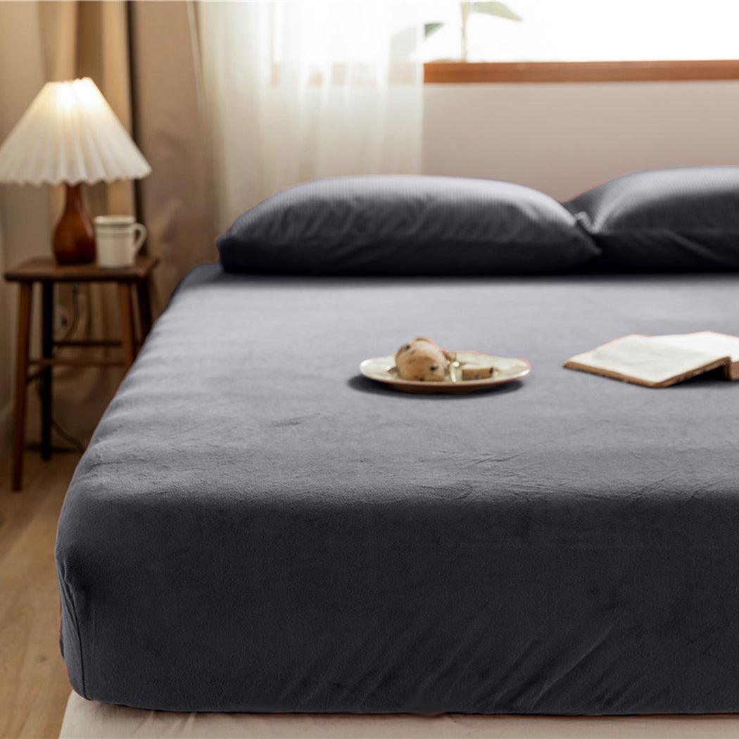 Matras Hoeslaken Velvet Antraciet