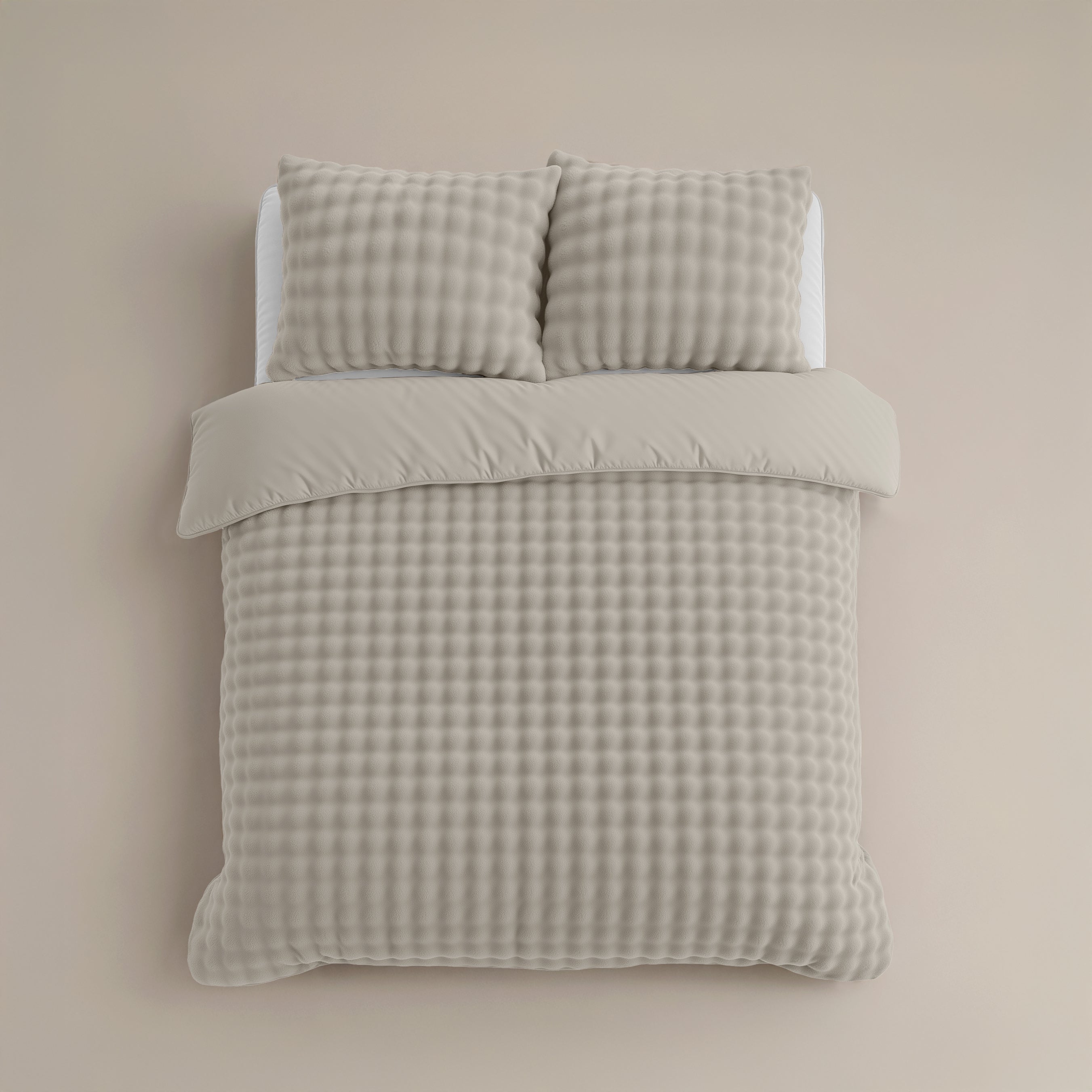 Dekbedovertrekset Pompom Beige
