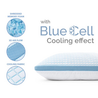 3D Blue Cell Tech Verkoelend Memory Foam Hoofdkussen Stevig