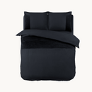 Dekbedovertrek set Fluweel/Velvet Band Zwart
