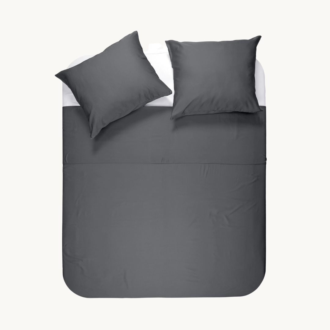 Dekbedovertrek set Effen Luxe Katoen Satijn Earl Grey