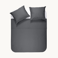 Dekbedovertrek set Effen Luxe Katoen Satijn Earl Grey