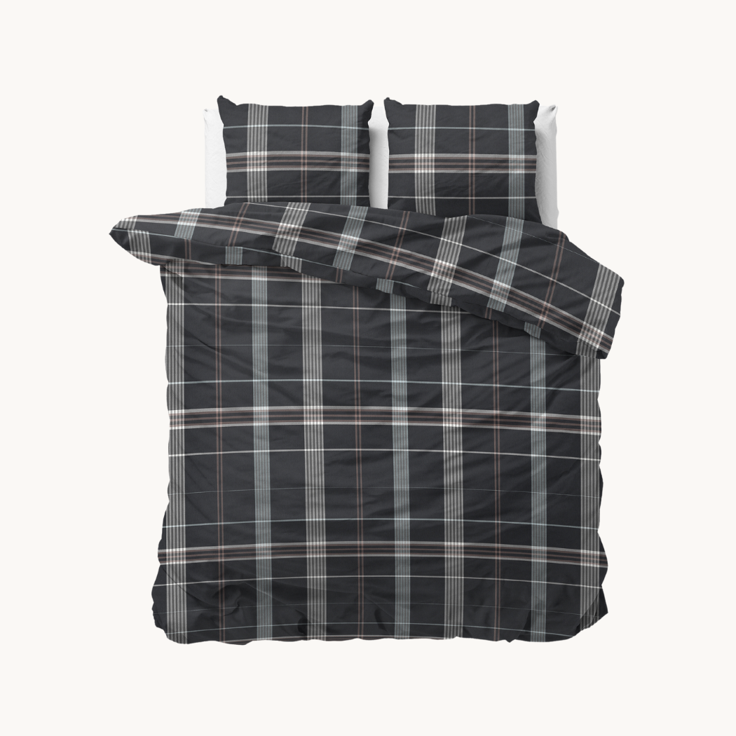 Dekbedovertrek set Flanel Bruce Taupe