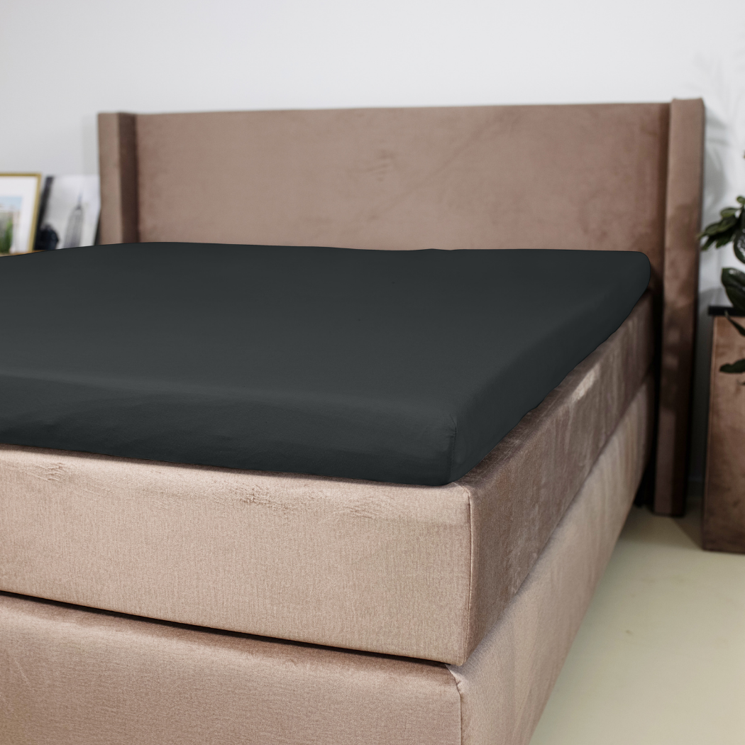 Topper Hoeslaken Luxe Dubbel Jersey Earl Grey