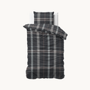 Luxe en comfort met de Bruce Taupe dekbedovertrek set in zachte flanel.