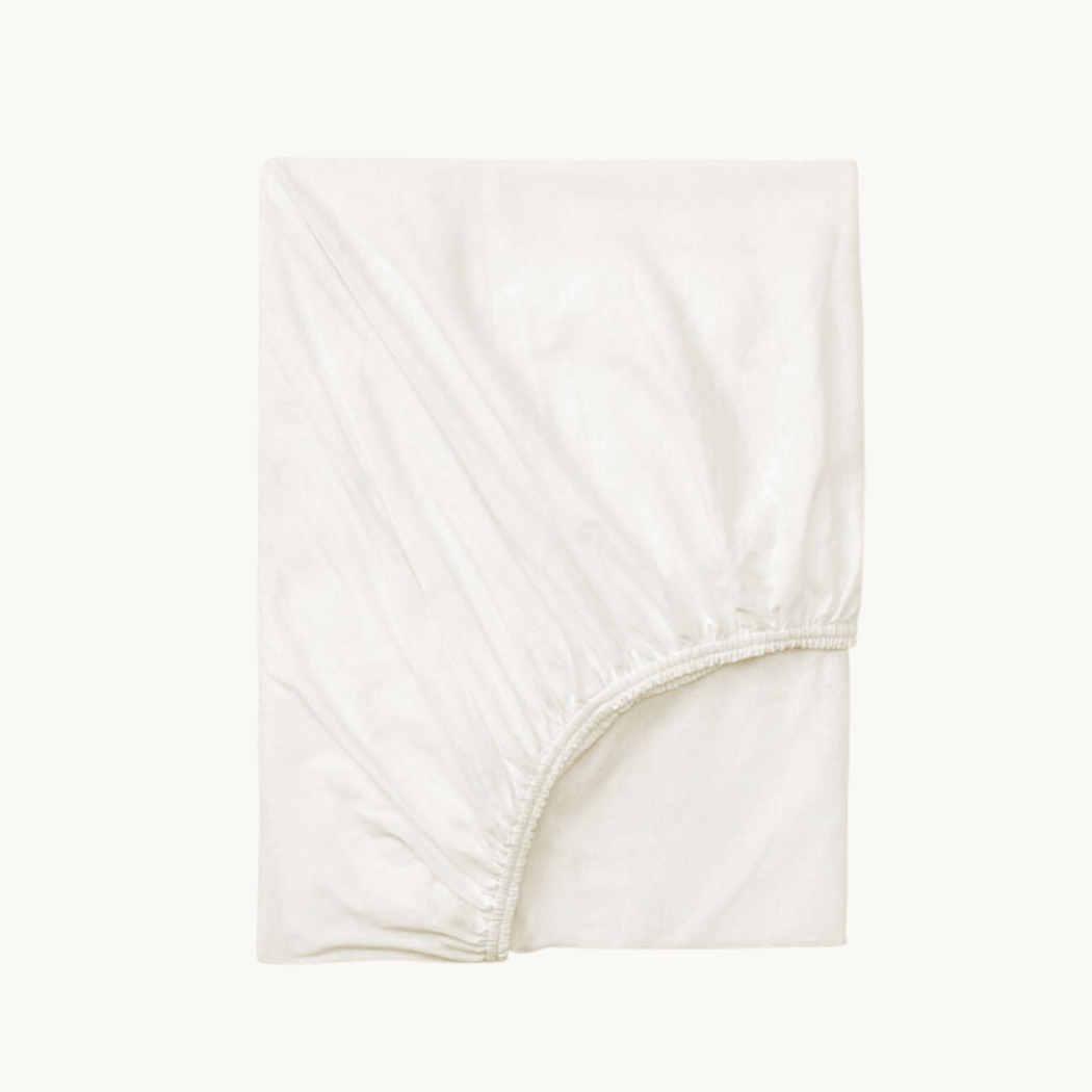Splittopper Hoeslaken Luxe Dubbel Jersey Pearl White