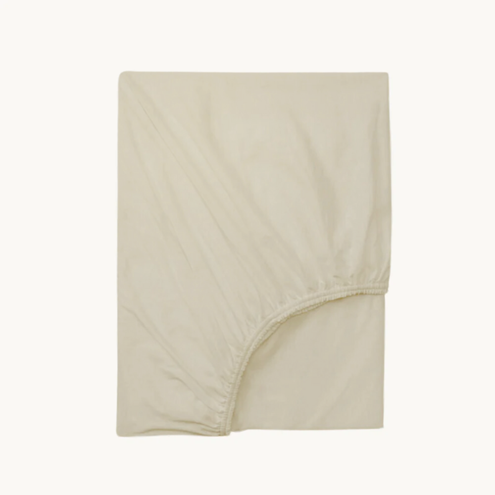 Topper Hoeslaken Luxe Dubbel Jersey Pearl White