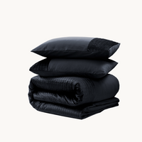 Dekbedovertrek set Fluweel/Velvet Band Zwart