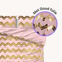 Dekbedovertrek Glamour Wave Goud Roze