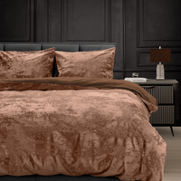 Dekbedovertrek Velvet Chenille Bronze brown