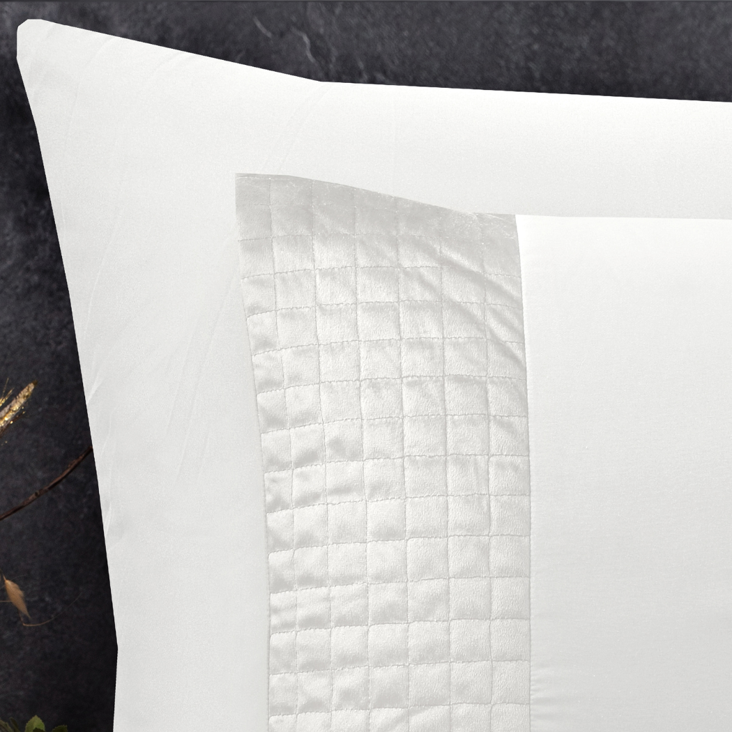 Dekbedovertrek set Velvet Border Wit