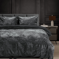 Dekbedovertrek Velvet Chenille Volcanic antraciet