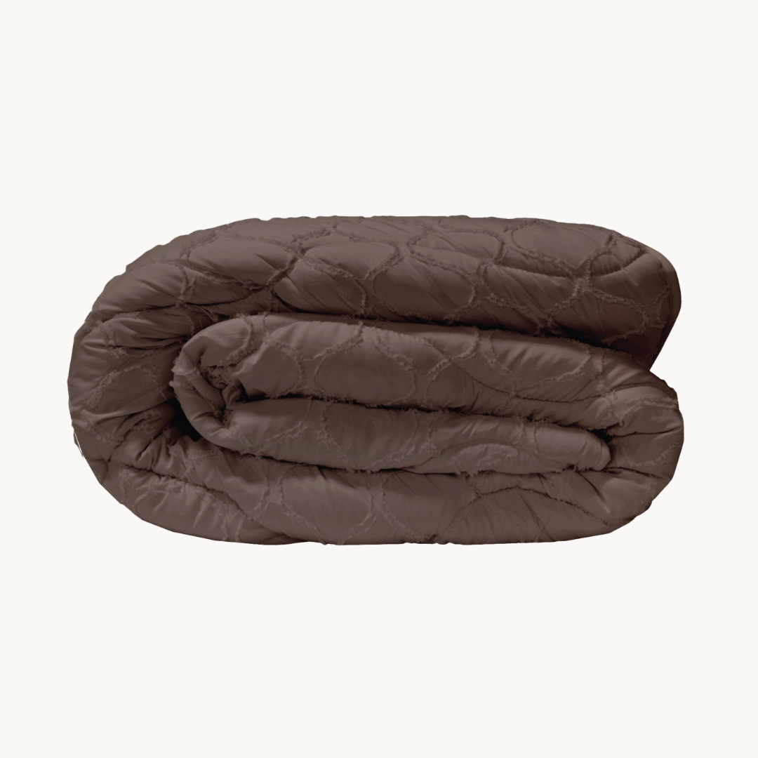 Dekbed Zonder Overtrek Japandi Curve Brown