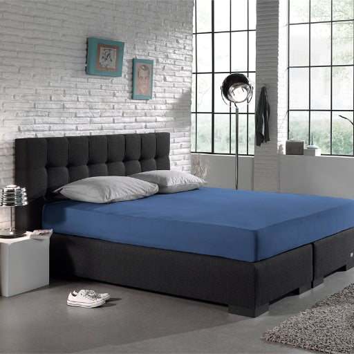 Matras Hoeslaken Jersey Blauw