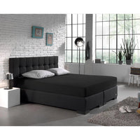Matras Hoeslaken Dubbel Jersey Zwart