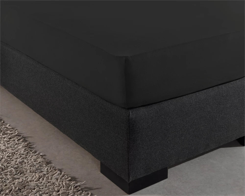 Matras Hoeslaken Dubbel Jersey Zwart