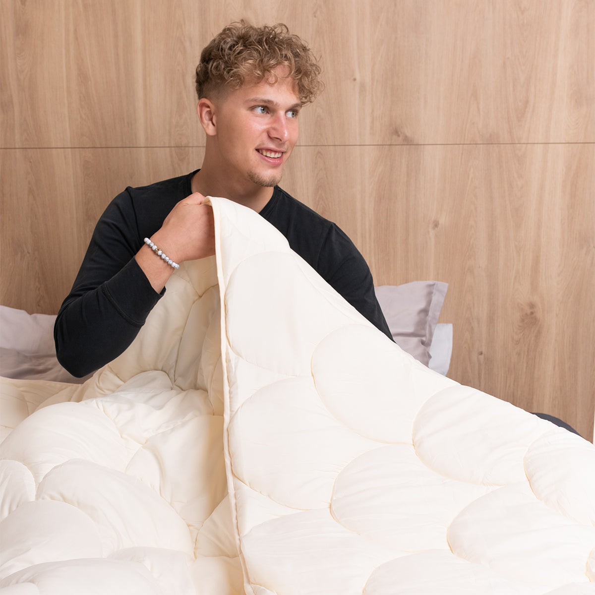 Dekbed Zonder Overtrek Mat Satijn Crème