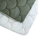 Dekbed Zonder Overtrek Mat Satijn Grey/Olive Green