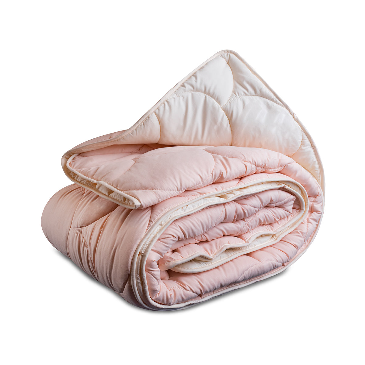 Dekbed Zonder Overtrek Mat Satijn Crème/pink