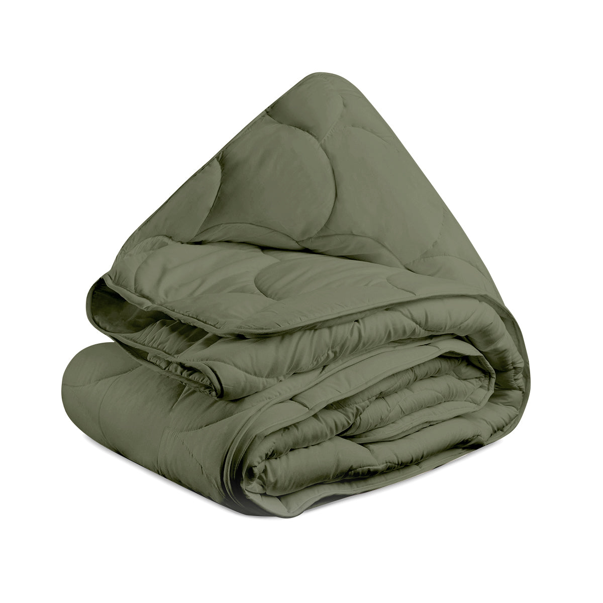 Dekbed Zonder Overtrek Mat Satijn Olive Green