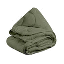 Dekbed Zonder Overtrek Mat Satijn Olive Green
