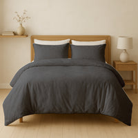 Dekbedovertrek Set Velvet Anthracite