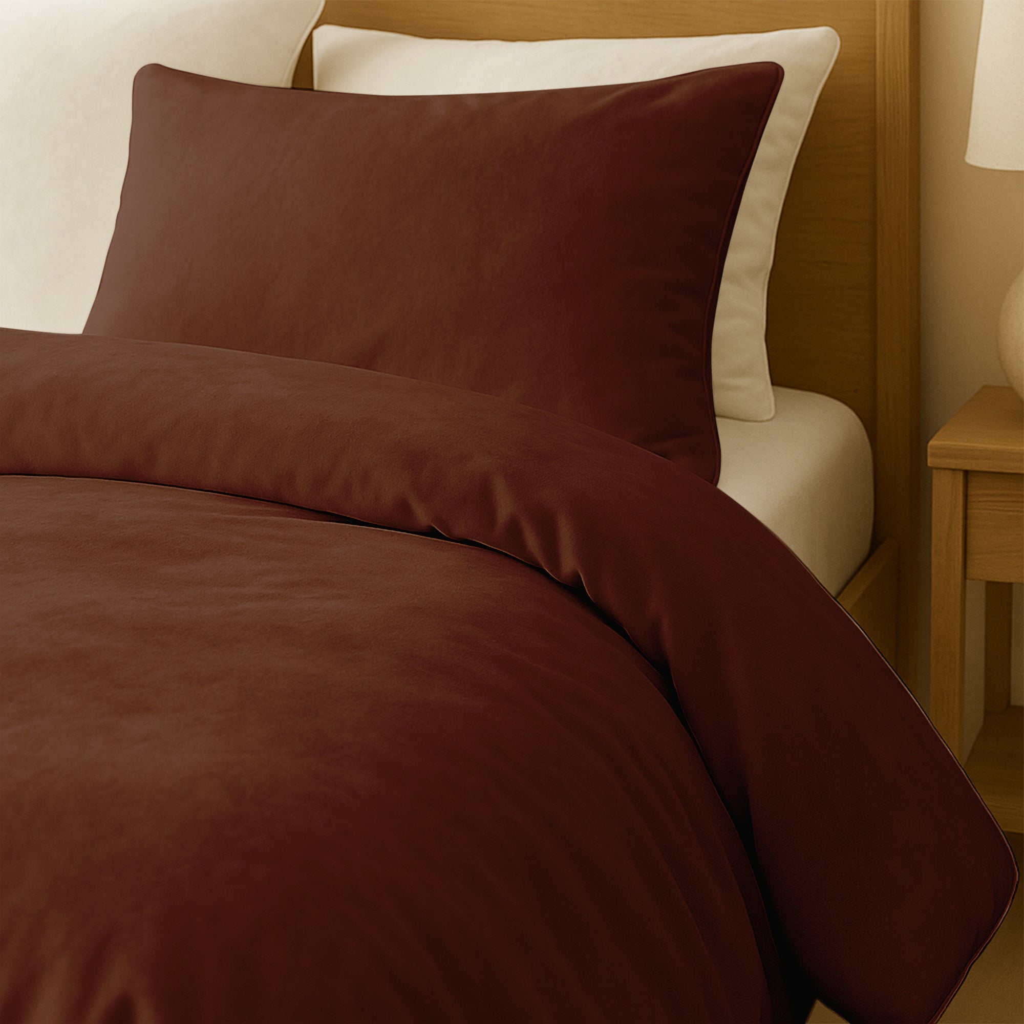 Dekbedovertrek Set Velvet Cognac brown