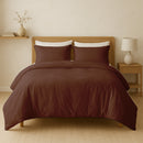 Dekbedovertrek Set Velvet Cognac brown