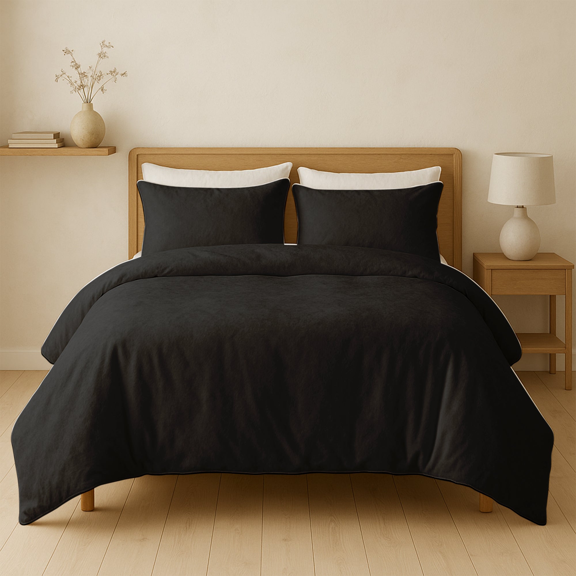 Dekbedovertrek Set Velvet Black