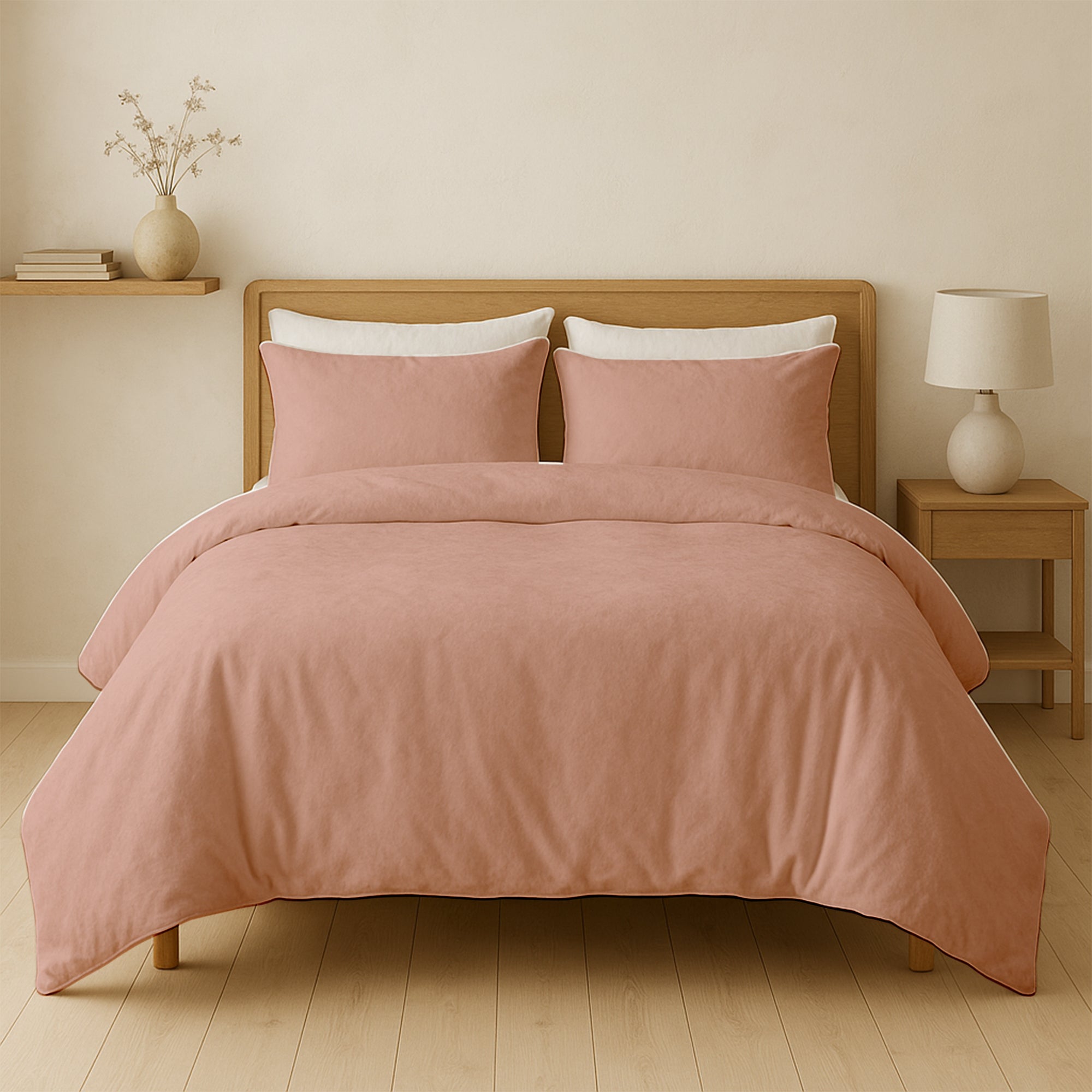 Dekbedovertrek Set Velvet Old pink