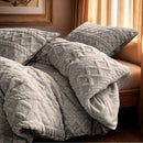 Dekbedovertrek Set Jacquard Teddy Stone