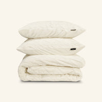Dekbedovertrek Set Jacquard Teddy Whisper White