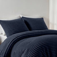 Dekbedovertrek Set Teddy Rib Blue