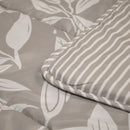 Dekbed Zonder Overtrek Microvezel Bedrukt - Grey Leafs
