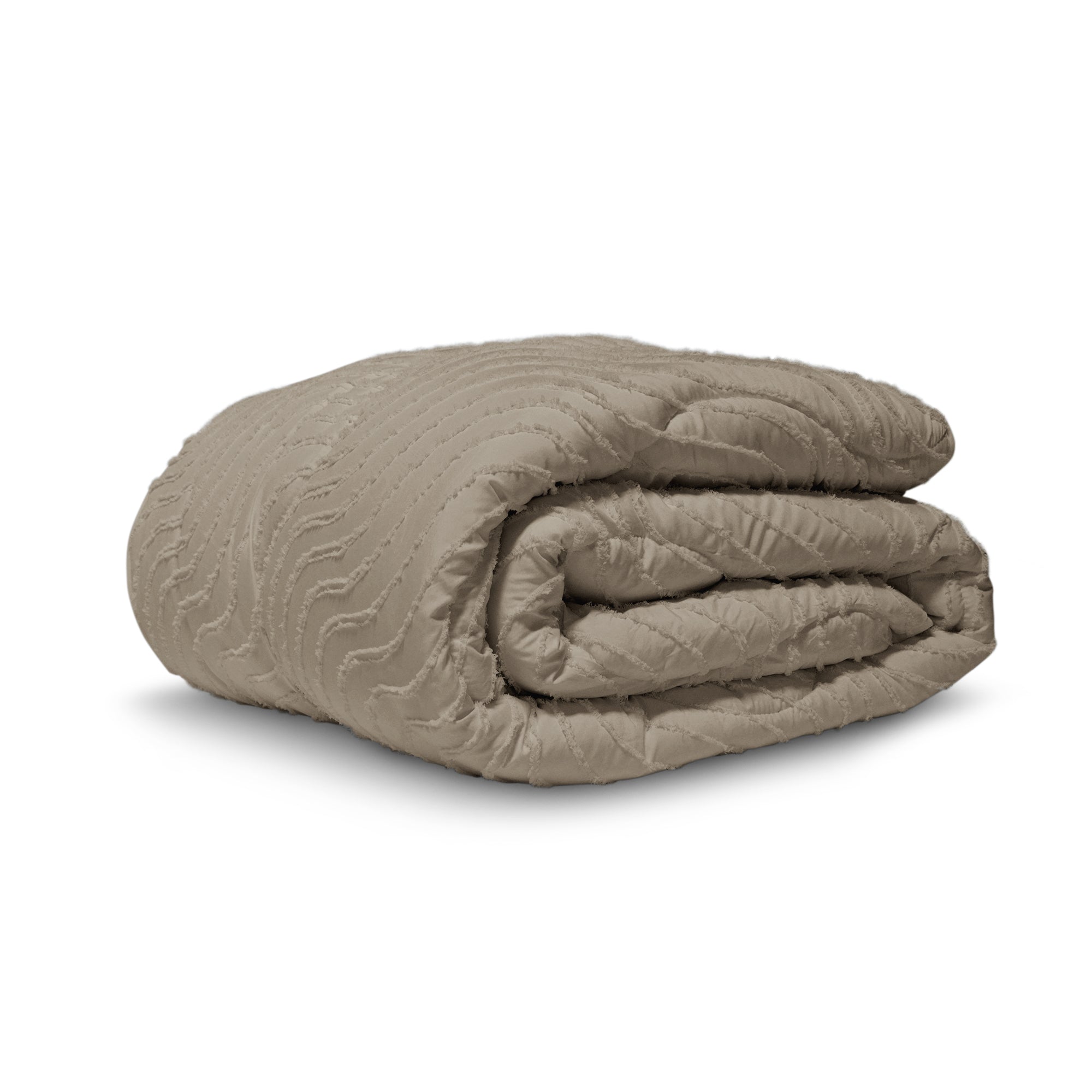 Dekbed Zonder Overtrek Japandi Waves Taupe