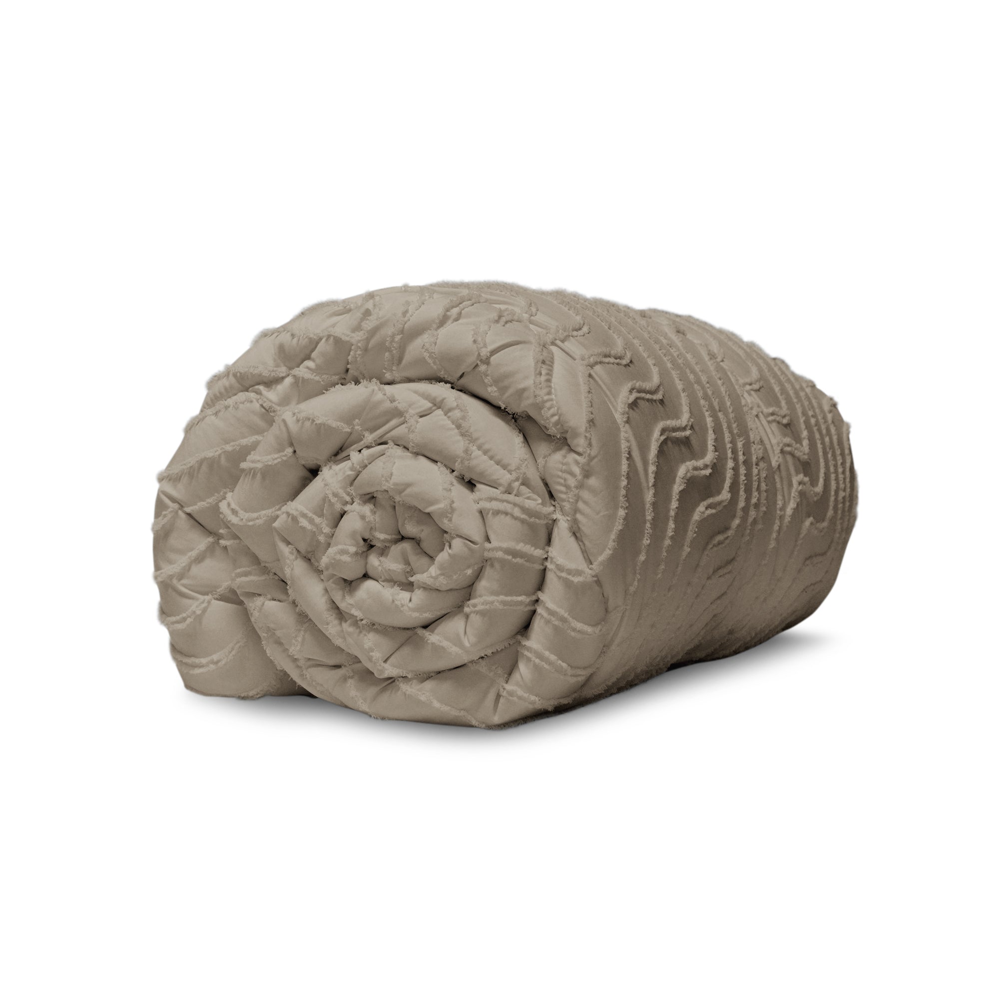 Dekbed Zonder Overtrek Japandi Waves Taupe