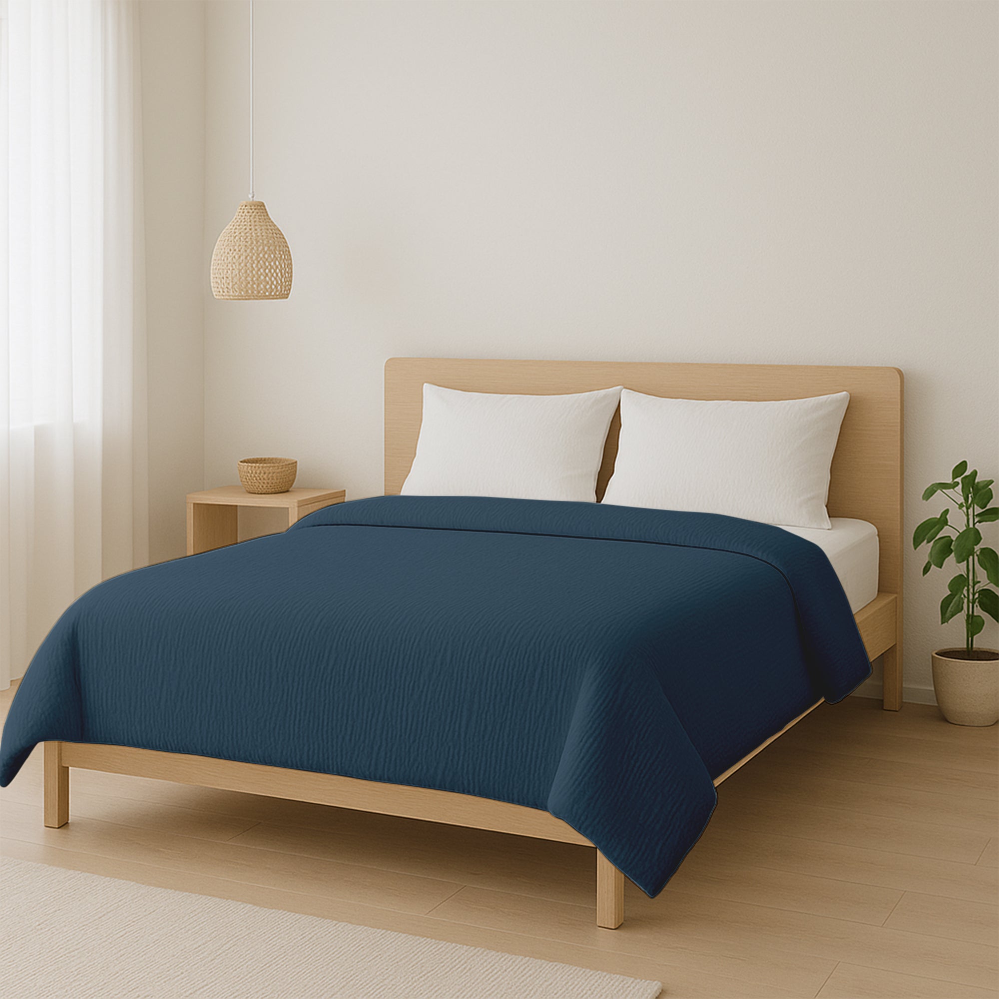 Dekbed Zonder Overtrek Micro Mousseline Petrol
