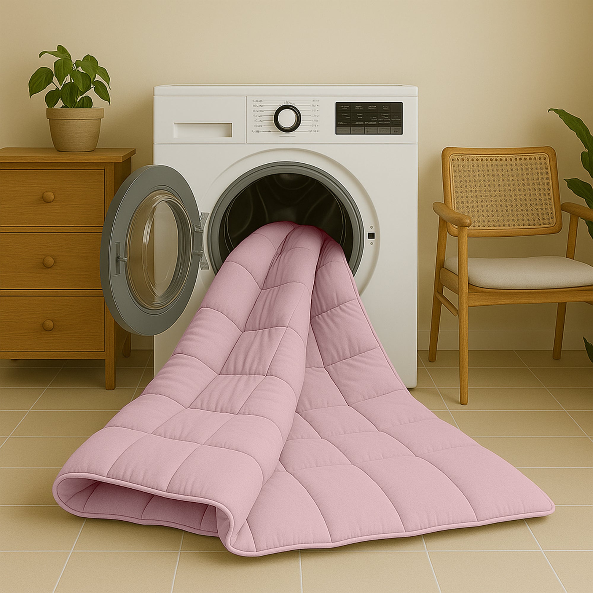 Dekbed Zonder Overtrek Stone Washed Roze