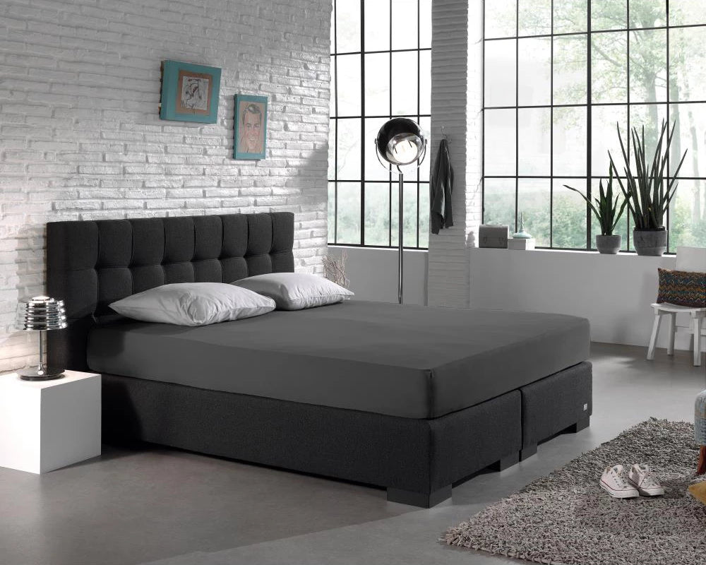 Matras Hoeslaken Dubbel Jersey Antraciet