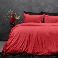 Dekbedovertrek set - Velvet Lava Red